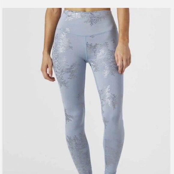 Glyder Pants - Glyder Blue floral foil Sultry Leggings